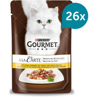 Produktbild von Gourmet A la Carte Katzen Nassfutter Huhn Spinat und Pasta-Perlen Adult 26x85g