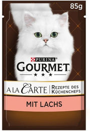 Produktbild von Gourmet A la Carte Katzen Nassfutter Lachs und Gemüse Adult 26x85g