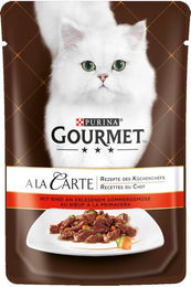 Gourmet A la Carte Katzen Nassfutter Rind mit Sommergemüse Stückchen in Sauce 24 x 85 g - 26 x 85 g – Bild 1 von 2