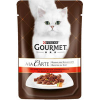 Produktbild von Gourmet A la Carte Katzen Nassfutter Rind mit Sommergemüse Stückchen in Sauce 24 x 85 g - 26 x 85 g