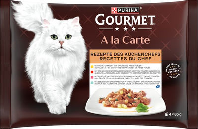 Gourmet A la Carte Katzen Nassfutter Stückchen in Sauce Multipack 4 x 85 g - 4 x 85 g – Bild 1 von 5