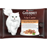 Produktbild von Gourmet A la Carte Katzen Nassfutter Stückchen in Sauce Multipack 4 x 85 g - 4 x 85 g