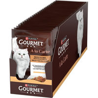 Produktbild von Gourmet A la Carte Katzen Nassfutter Truthahn und Fisch Stückchen in Sauce für erwachsene Katzen 26 x 85 g - 26 x 85 g