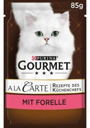 Gourmet A la Carte Nassfutter Katze Adult Forelle mit feiner Gemüseauswahl 26x85g - 26 x 85 g – Bild 1 von 2