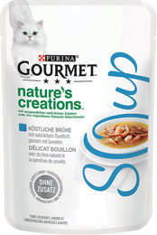Produktbild von Gourmet Crystal Soup Nassfutter für Katzen Adult Thunfisch und Garnelen 32x40g - 32 x 40 g