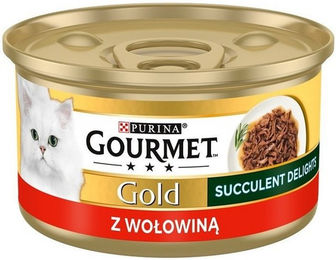 Produktbild von Gourmet Gold Adult Katzen Nassfutter Rind in Sauce 85g
