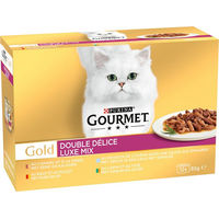 Produktbild von Gourmet Gold Duo Delice Katzen Nassfutter Adult Stückchen in Sauce Fisch 96 x 85 g - 12 x 85 g