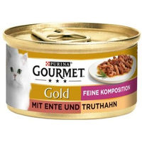 Produktbild von Gourmet Gold Feine Komposition Ente und Pute Katzen Nassfutter 12x85 g - 12 x 85 g