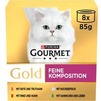 Produktbild von Gourmet Gold Feine Komposition Katzenfutter Nass Adult Stückchen in Sauce 8 x 85 g - 8 x 85 g