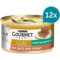 Produktbild von Gourmet Gold Feine Pastete Ente für erwachsene Katzen 12 x 85 g - 12 x 85 g