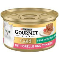 Produktbild von Gourmet Gold Feine Pastete Forelle und Tomaten Katzenfutter Adult 12x85 g - 85 g