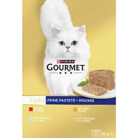 Produktbild von Gourmet Gold Feine Pastete für erwachsene Katzen ohne Farbstoffe 1020g Multipack