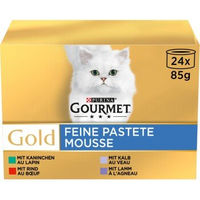 Produktbild von Gourmet Gold Feine Pastete Kaninchen Rind Kalb Lamm 24x85g - 24 x 85 g