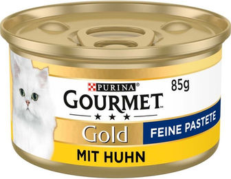 Produktbild von Gourmet Gold Feine Pastete mit Huhn Katzenfutter Adult 24x85g