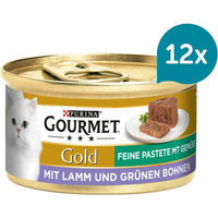 Produktbild von Gourmet Gold Feine Pastete mit Lamm und Gemüse für erwachsene Katzen 12x85g