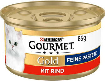 Produktbild von Gourmet Gold Feine Pastete mit Rind für erwachsene Katzen 12x85g