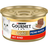 Produktbild von Gourmet Gold Feine Pastete Rind Katzennassfutter Adult 12 x 85 g - 12 x 85 g