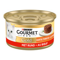 Produktbild von Gourmet Gold Katzen Nassfutter Adult Huhn mit Karotte Stückchen in Sauce 48 x 85 g
