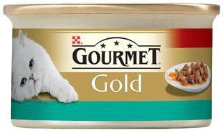 Gourmet Gold Katzen Nassfutter Lachs und Huhn in Sauce für erwachsene Katzen 85 g – Bild 1 von 1
