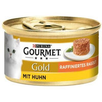 Produktbild von Gourmet Gold Katzenfutter Ragout mit Huhn Stückchen in Sauce 12x85g - 12 x 85 g