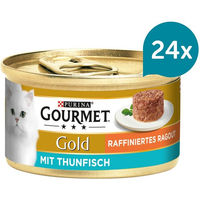 Produktbild von Gourmet Gold Katzenfutter Ragout mit Thunfisch für adulte Katzen 24x85g