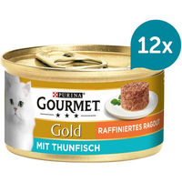 Produktbild von Gourmet Gold Katzenfutter Ragout mit Thunfisch für erwachsene Katzen 12x85g