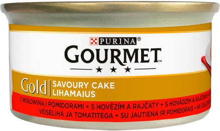 Gourmet Gold Katzenfutter Stückchen in Sauce Rind und Fisch für adulte Katzen 85 g – Bild 1 von 2