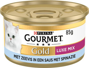 Gourmet Gold Luxe Mix Katzen Nassfutter Stückchen mit Fisch für Adult 24 x 85 g – Bild 1 von 2