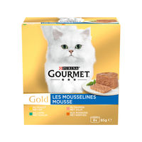 Produktbild von Gourmet Gold Mousse Huhn Katzenfutter Adult ohne Farb- und Aromastoffe sowie Konservierungsstoffe 24 x 85 g