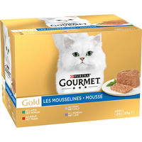 Produktbild von Gourmet Gold Mousse Kaninchen Rind Kalb und Lamm für Kaninchen 48 x 85 g