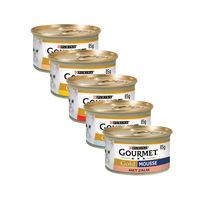 Produktbild von Gourmet Gold Mousse Lachs für erwachsene Katzen 48 x 85 g ohne Farb- und Aromastoffe