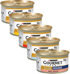 Gourmet Gold Mousse Rindfleisch für Katzen Adult ohne Farb- und Aromastoffe 48 x 85 g – Bild 1 von 4