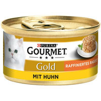 Produktbild von Gourmet Gold Raffiniertes Ragout mit Huhn für Katzen Adult 48x85g