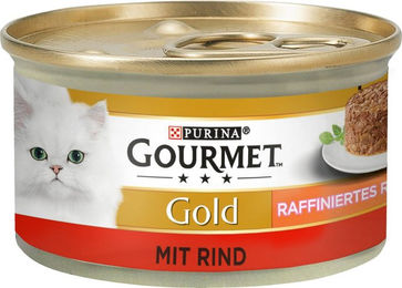 Gourmet Gold Raffiniertes Ragout mit Rind in Sauce Katzen Nassfutter Adult 12 x 85 g - 12 x 85 g – Bild 1 von 6