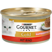 Produktbild von Gourmet Gold Raffiniertes Ragout mit Rind in Sauce Katzen Nassfutter Adult 12 x 85 g - 12 x 85 g