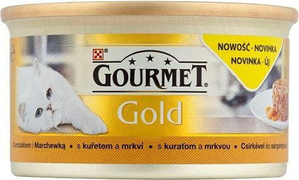 Produktbild von Gourmet Gold Savoury Cake Huhn und Karotte Katzen Nassfutter für erwachsene Katzen 85 g