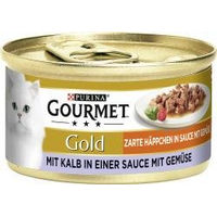 Produktbild von Gourmet Gold Zarte Häppchen in Sauce mit Kalb und Gemüse 12 x 85 g - 12 x 85 g
