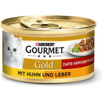 Produktbild von Gourmet Gold Zarte Stückchen in Sauce mit Huhn und Leber für Katzen Adult 85 g - 12 x 85 g