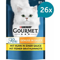 Produktbild von Gourmet Katzen Nassfutter Huhn in Sauce für erwachsene Katzen 26x85g