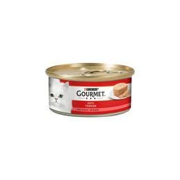 Gourmet Katzen Nassfutter Pastete mit Stücken Rind Adult 195 g - 24 x 195 g – Bild 1 von 2
