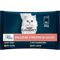 Produktbild von Gourmet Katzen Nassfutter Stückchen in Sauce mit Lachs 4x85 g - 4 x 85 g