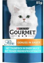 Gourmet Katzen Nassfutter Thunfisch in Meeresfrüchtesauce 26x85g Beutel ohne Farb- und Aromastoffe - 26 x 85 g – Bild 1 von 3