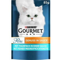 Produktbild von Gourmet Katzen Nassfutter Thunfisch in Meeresfrüchtesauce 26x85g Beutel ohne Farb- und Aromastoffe - 26 x 85 g