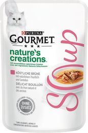Gourmet Katzen-Suppe mit Thunfisch und Sardellen für erwachsene Katzen 64 x 40g - 16 x 40 g – Bild 1 von 3