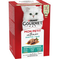 Produktbild von Gourmet Mon Petit Duetti Mix Fisch und Fleisch Stückchen in Sauce Katzen Nassfutter Adult 6x50g - 300g - 6 x 50 g