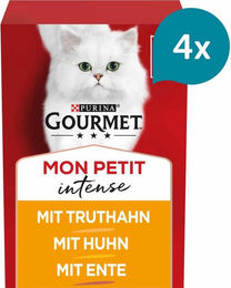 Gourmet Mon Petit Intense Geflügel-Variationen mit Ente, Huhn und Truthahn für erwachsene Katzen 24x50g – Bild 1 von 1