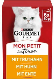 Gourmet Mon Petit Intense Katzenfutter Stückchen in Sauce Ente Huhn Truthahn 48x50 g - 48 x 50 g – Bild 1 von 3