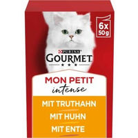 Produktbild von Gourmet Mon Petit Intense Katzenfutter Stückchen in Sauce Ente Huhn Truthahn 48x50 g - 48 x 50 g