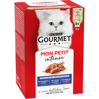 Produktbild von Gourmet Mon Petit Katzen Nassfutter Fisch-Variationen mit Thunfisch, Lachs und Forelle in Sauce, 6 x 50 g - 6 x 50 g