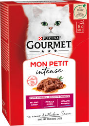 Gourmet Mon Petit Katzenfutter Adult Fleisch-Mix Rind Kalb Lamm Stückchen in Sauce 6 x 50 g - 6 x 50 g – Bild 1 von 9